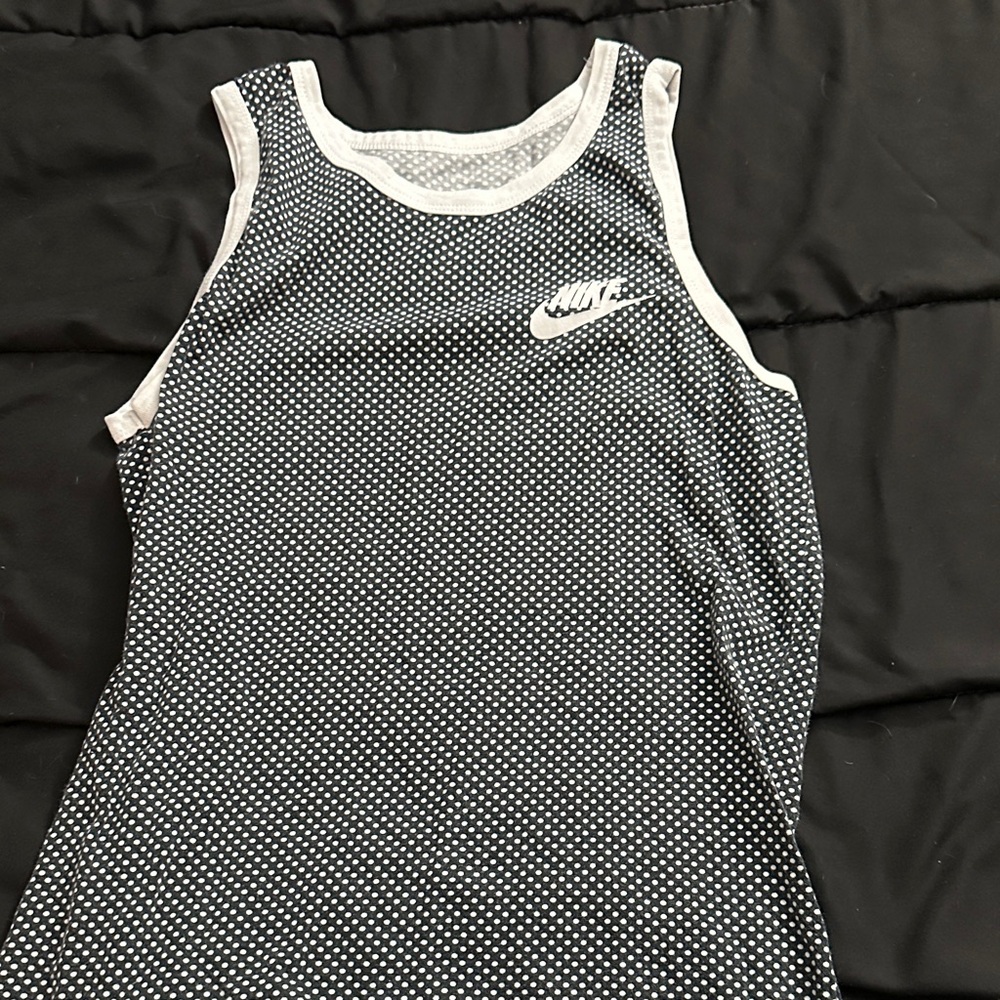 Nike Black and White Dotted Tank Top